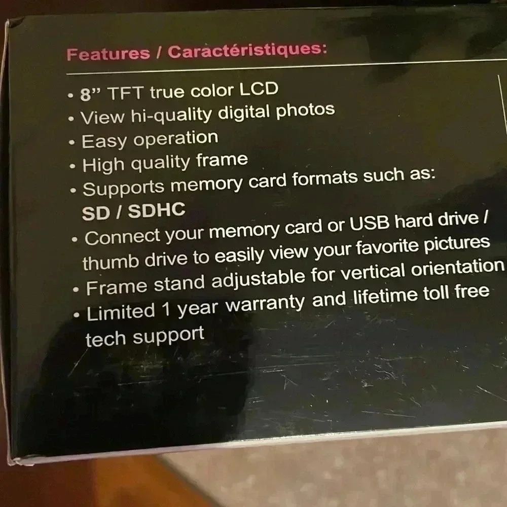 Aluratek 8” Digital Photo Frame - Picture 6 of 7